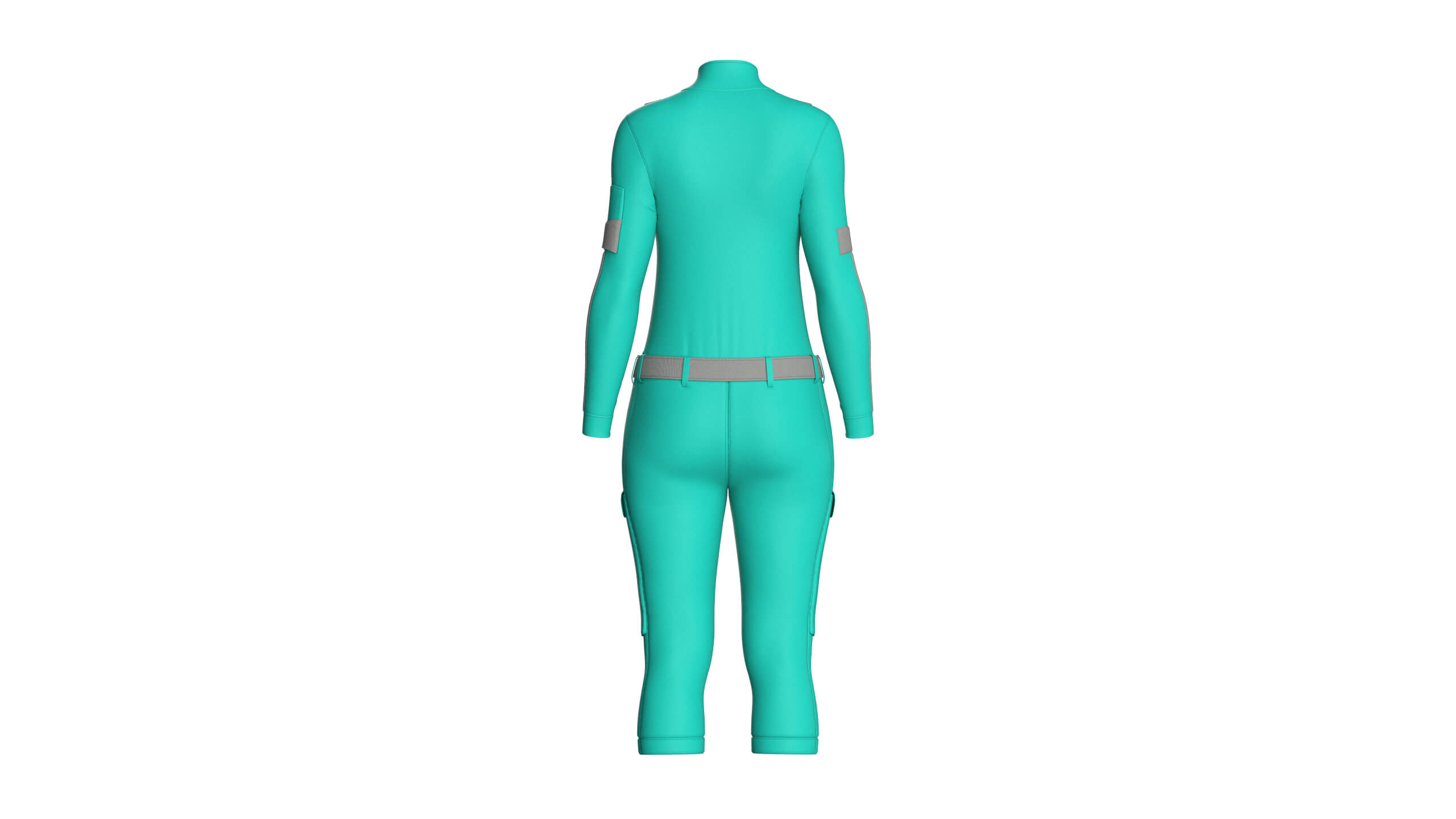 Girls Tactical Jumpsuit with Shoulder Straps 3D Model