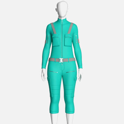 Girls Tactical Jumpsuit with Shoulder Straps