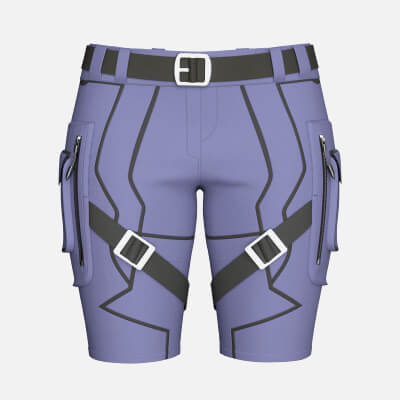Girls Tactical Shorts With Buckle Straps