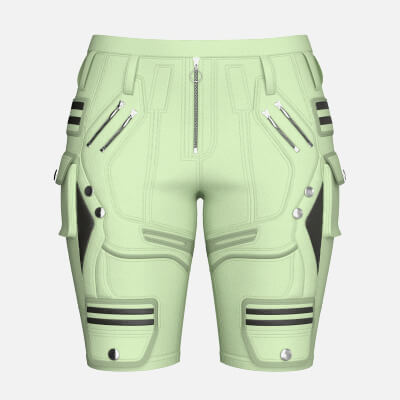 Girls Tactical Shorts with Multi Zip Pocket