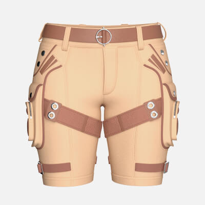 Girls Tactical Shorts with Side Cargo Pockets