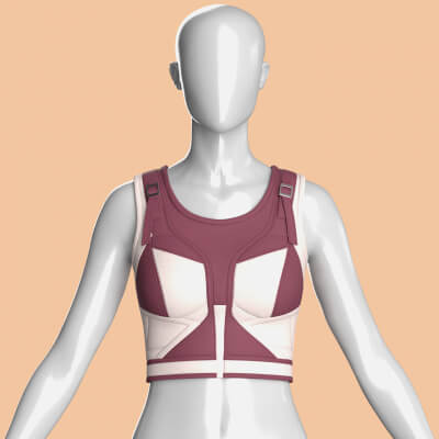 Girls Tank Crop Top with Shoulder Rings