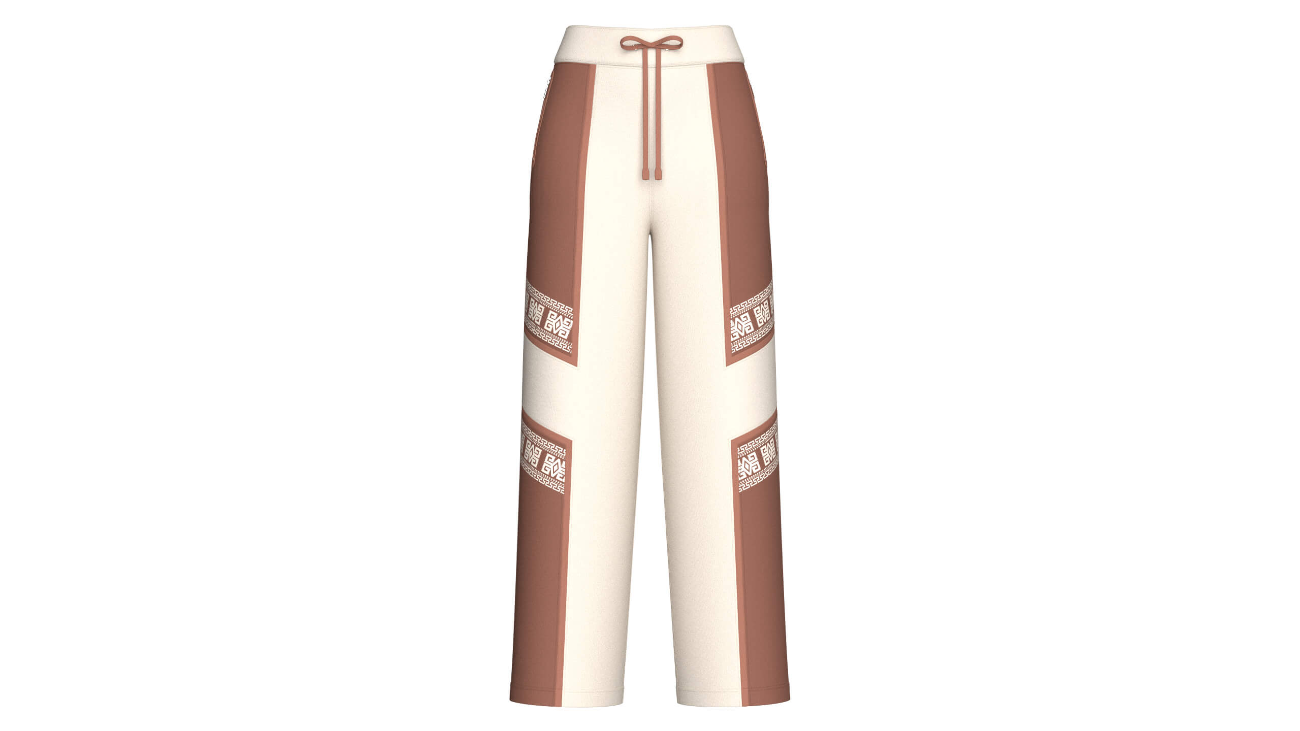 Girls Wide Leg Sweatpants with Side Panels 3D Model