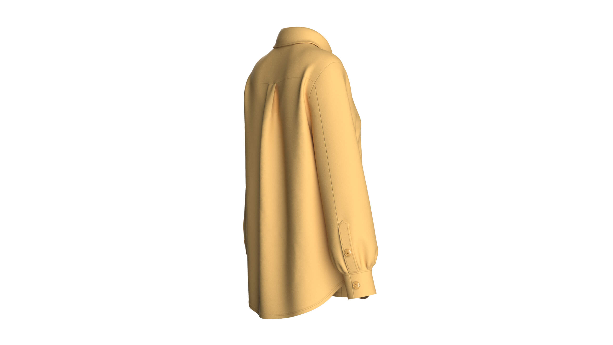 Girls Yellow Tie Shirt 3D Model
