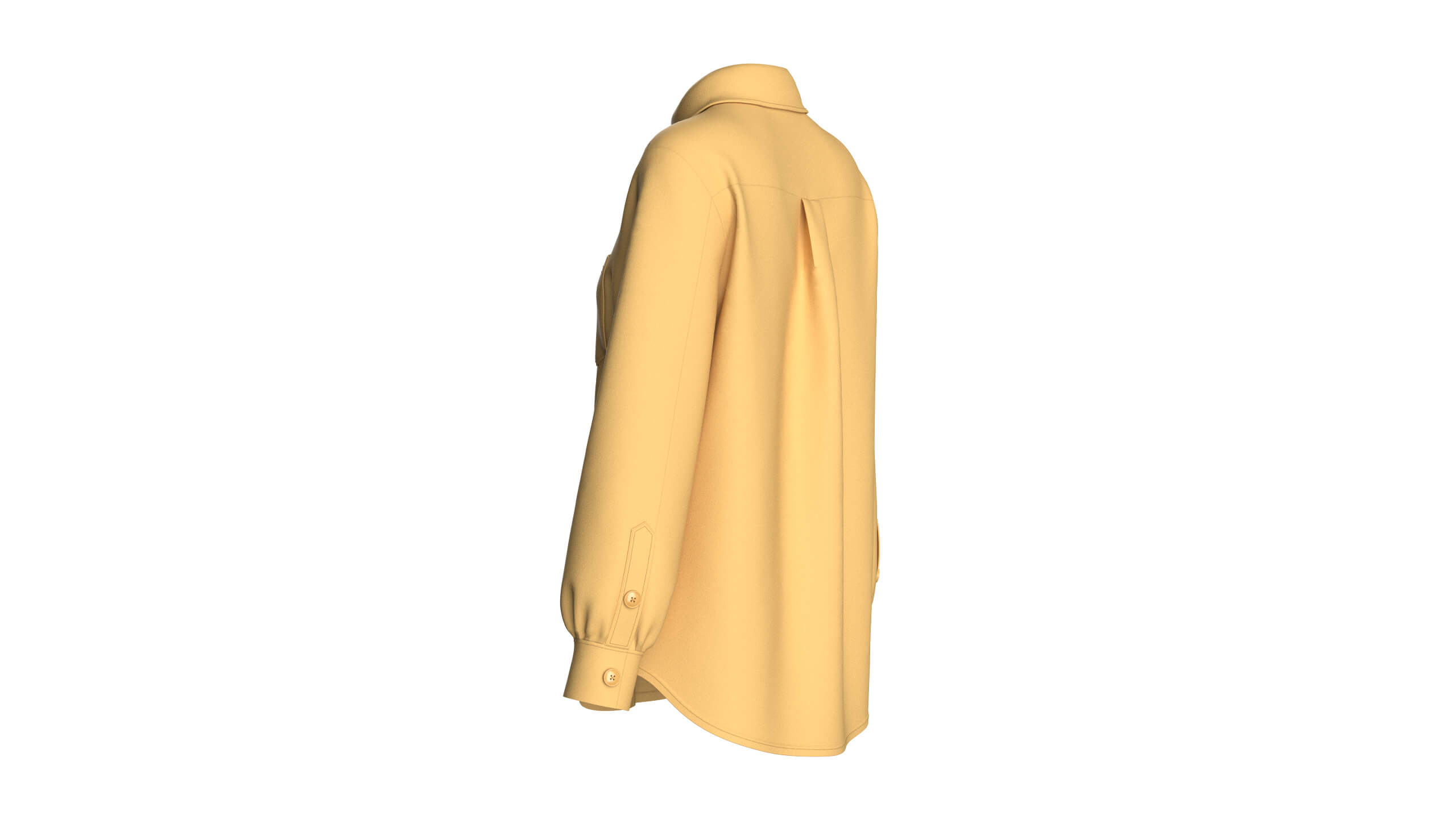 Girls Yellow Tie Shirt 3D Model