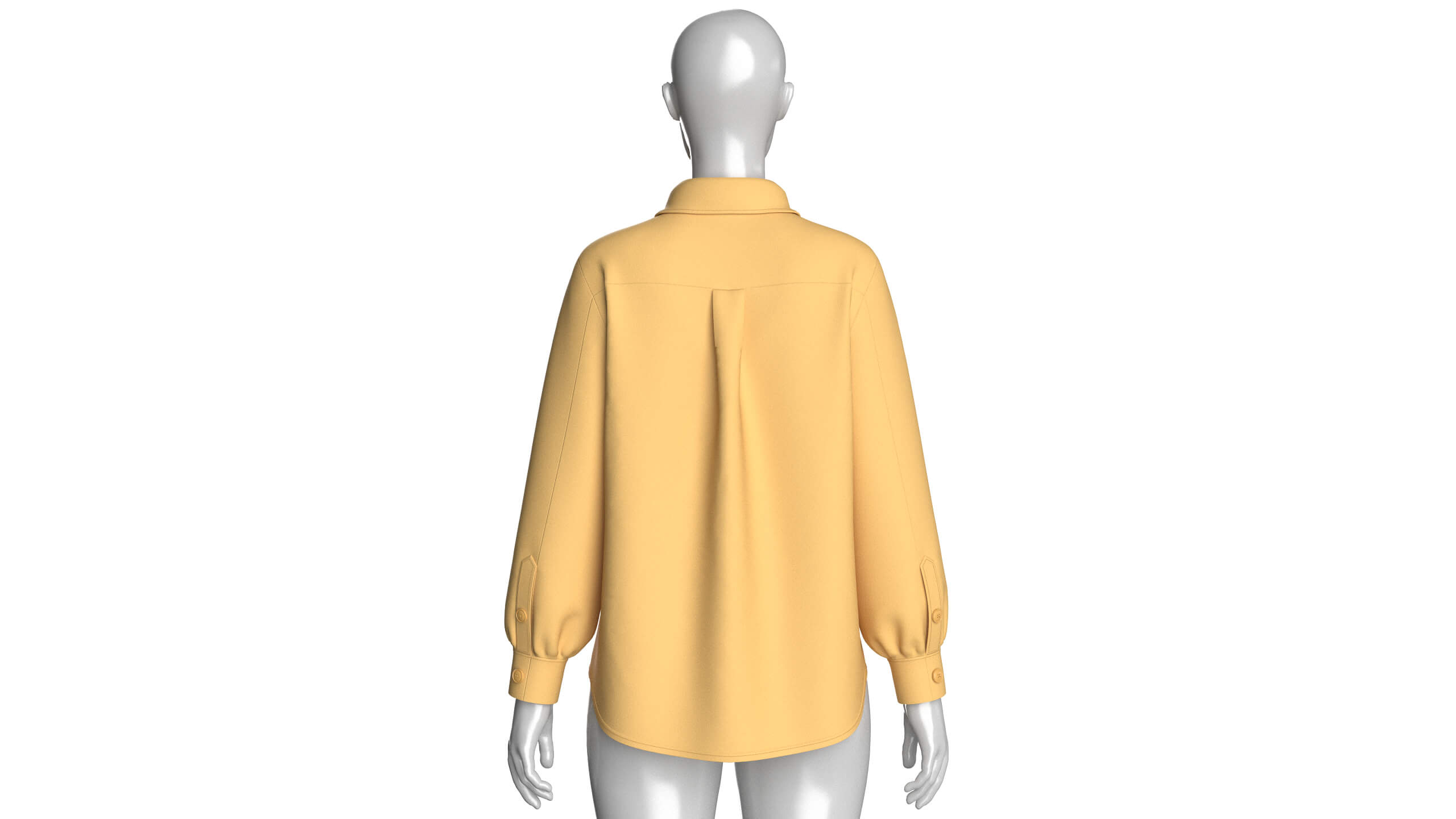 Girls Yellow Tie Shirt 3D Model