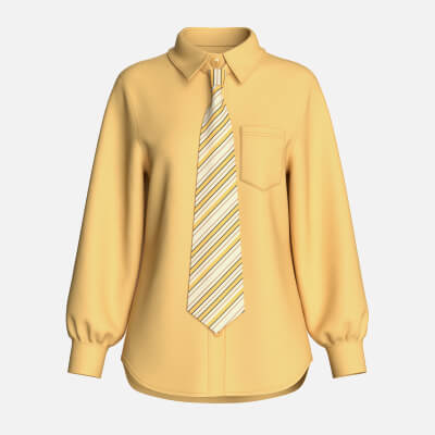 Girls Yellow Tie Shirt