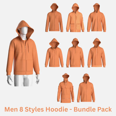 Men 8 Styles Hoodie - Bundle Pack