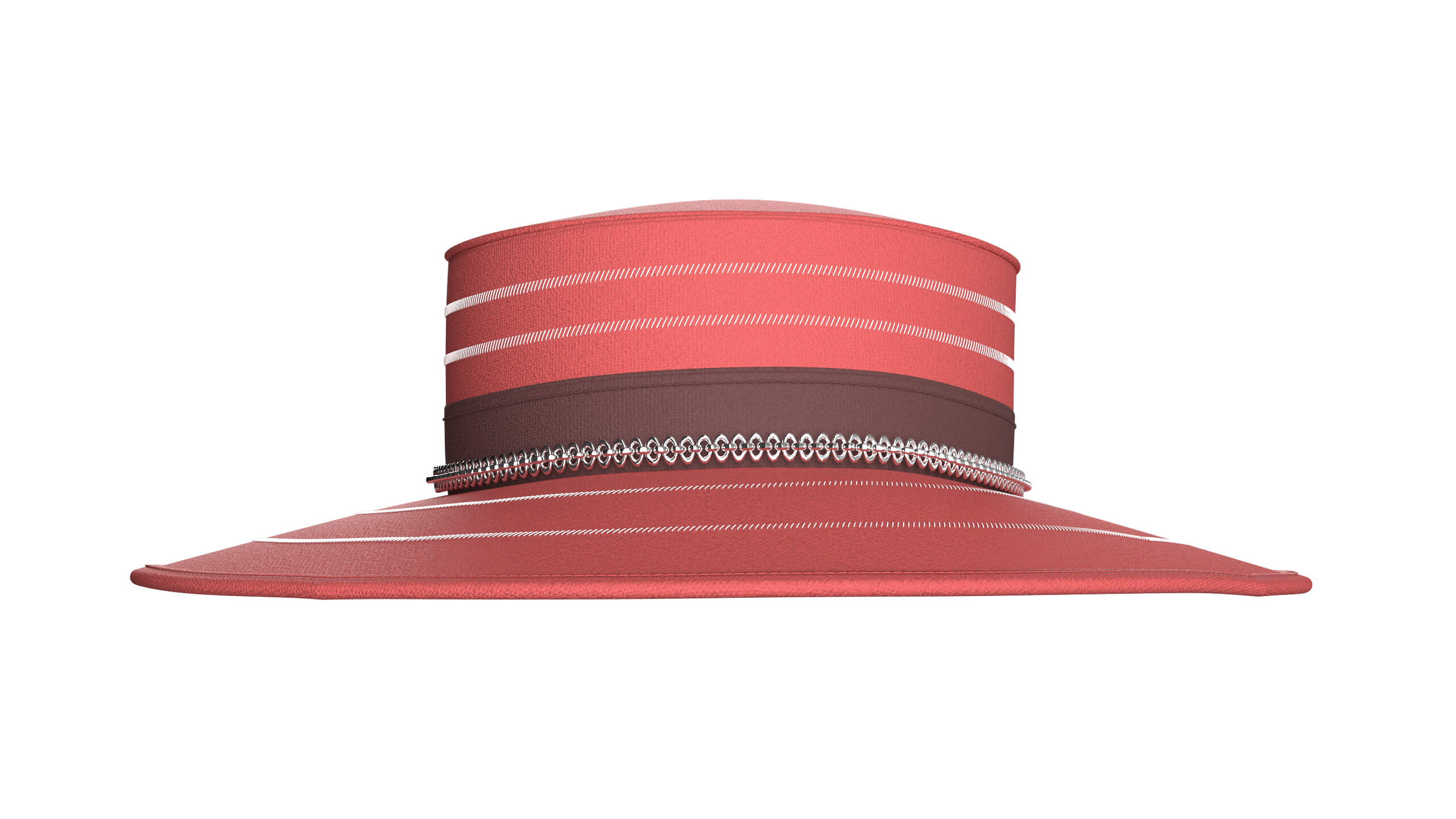 Men Boater Hat 3D Model