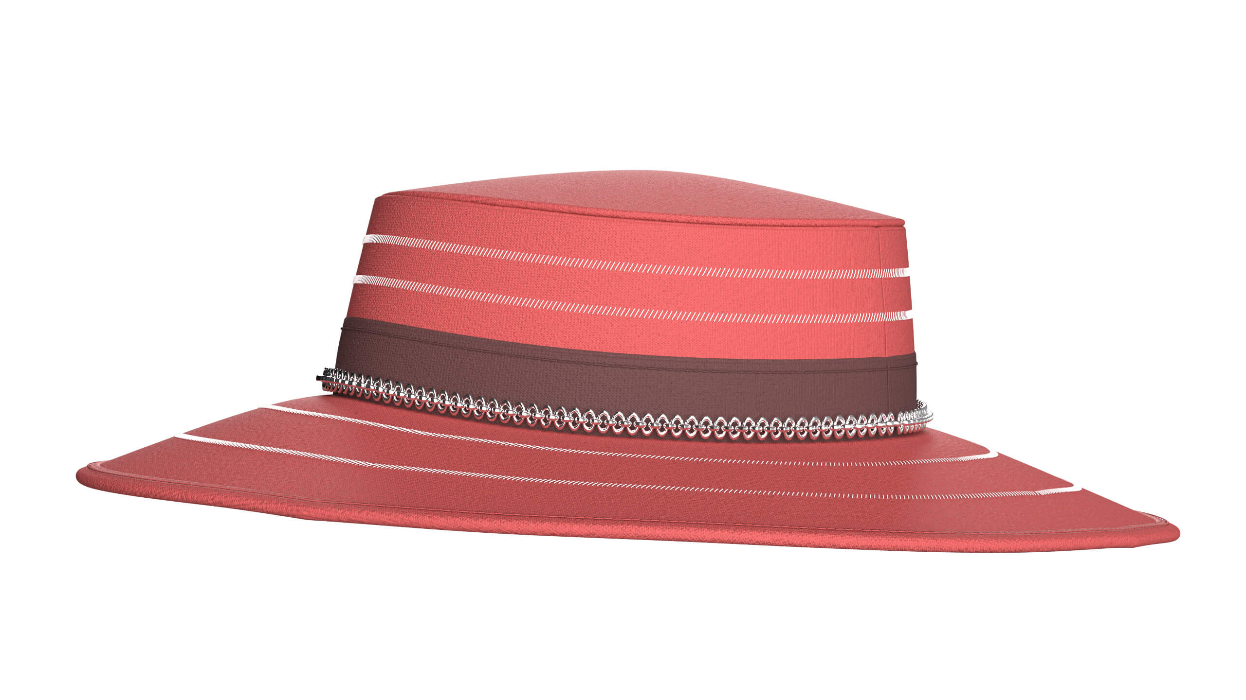Men Boater Hat 3D Model