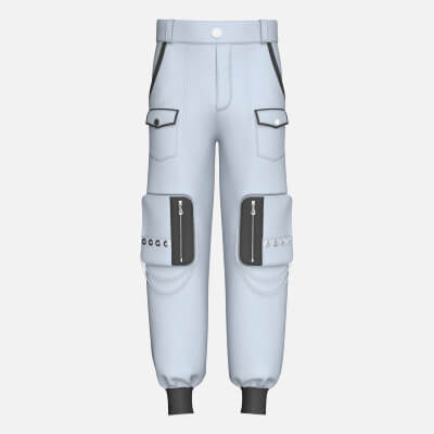 Men Cargo Pocket Jogger with Chains