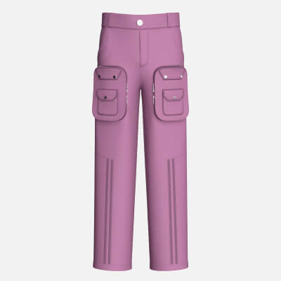 Men Cargo Pocket Pant with Striped