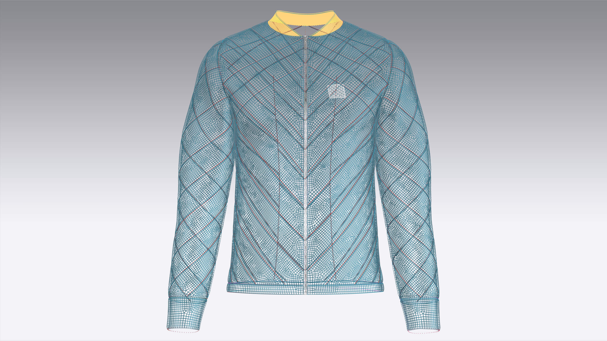Men Chevron-Quilted Puffer Bomber Jacket 3D Model