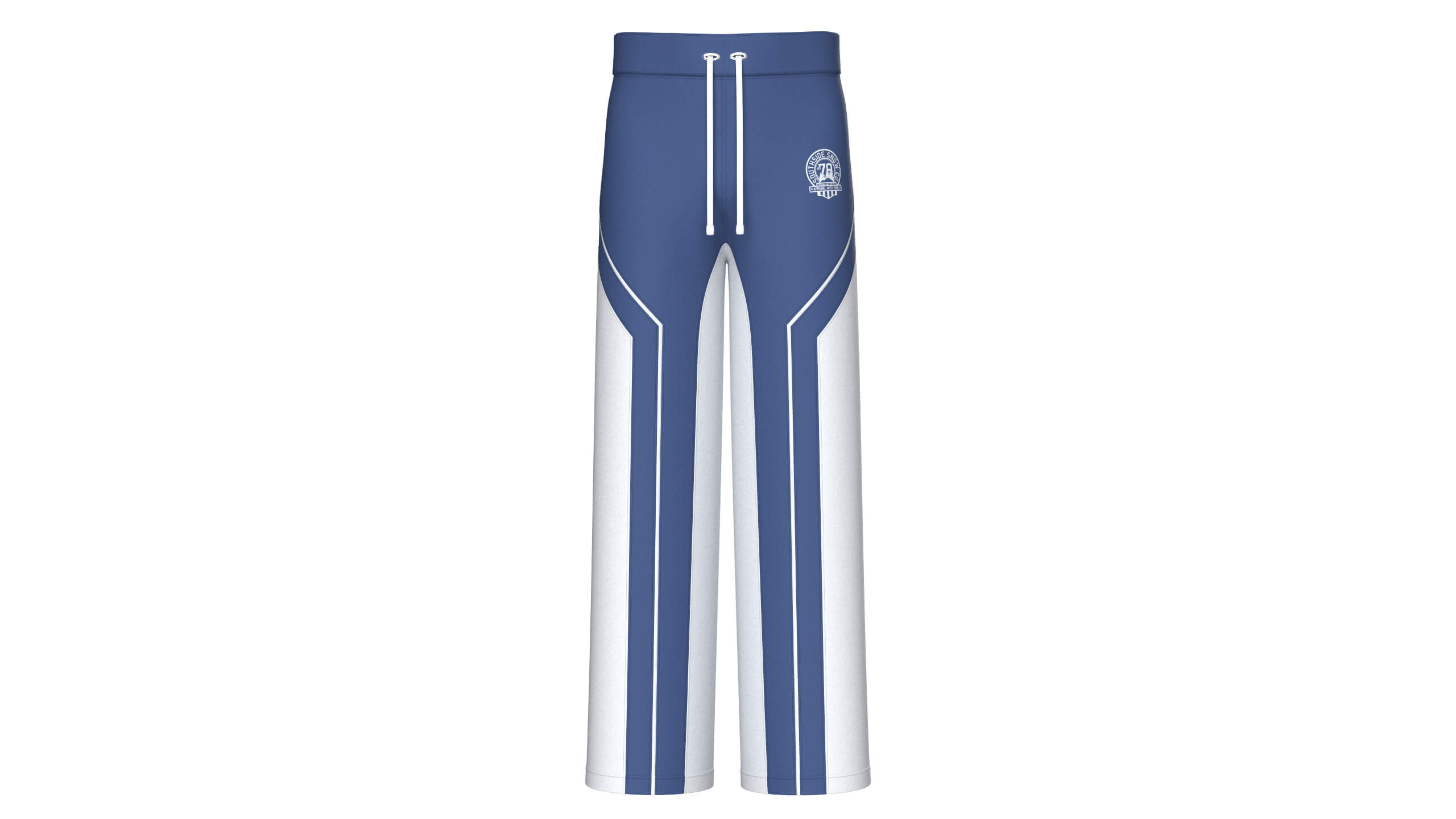 Men Colorblock Wide-Leg Sweatpants 3D Model