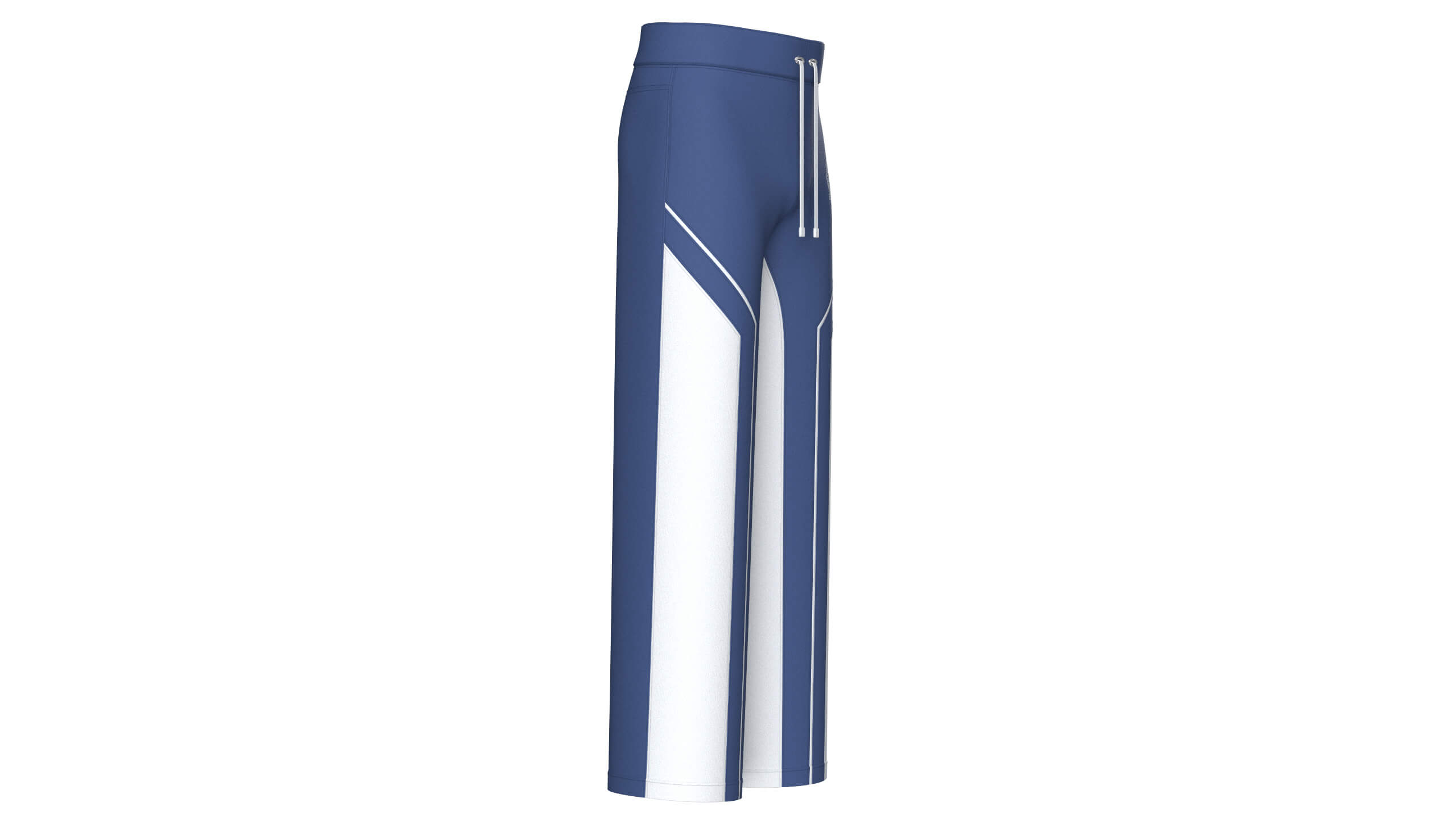 Men Colorblock Wide-Leg Sweatpants 3D Model