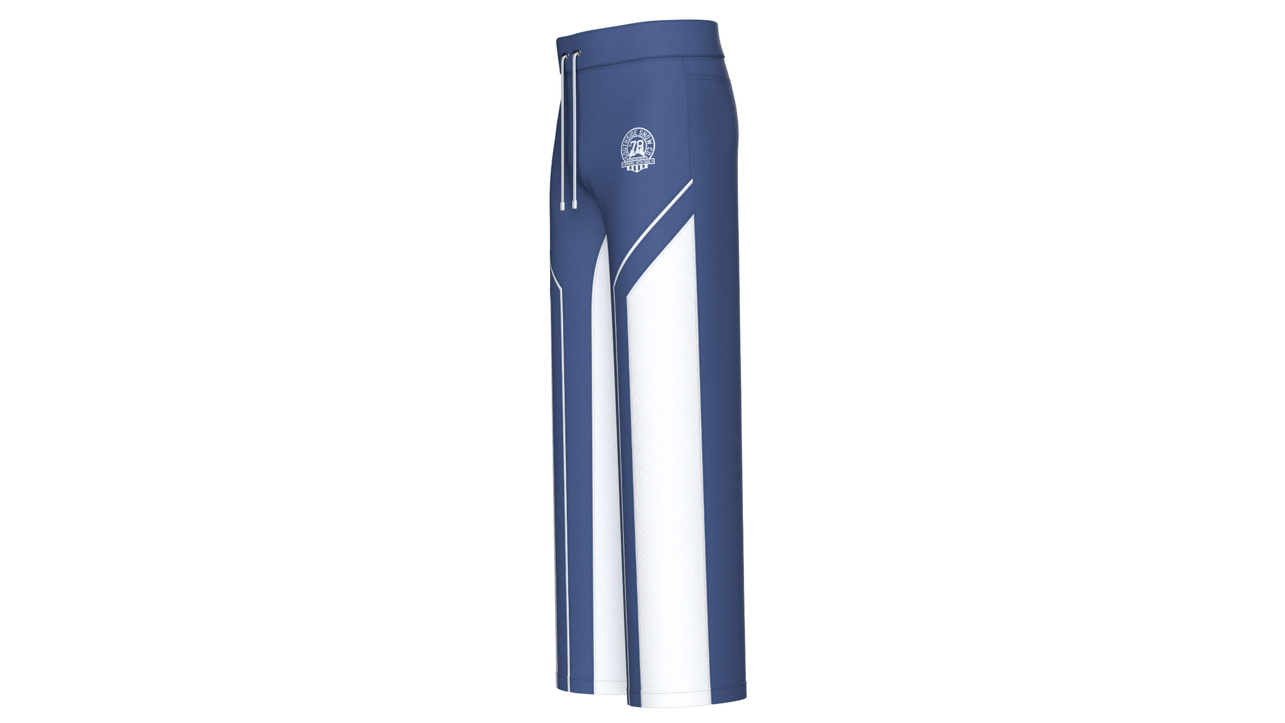 Men Colorblock Wide-Leg Sweatpants 3D Model