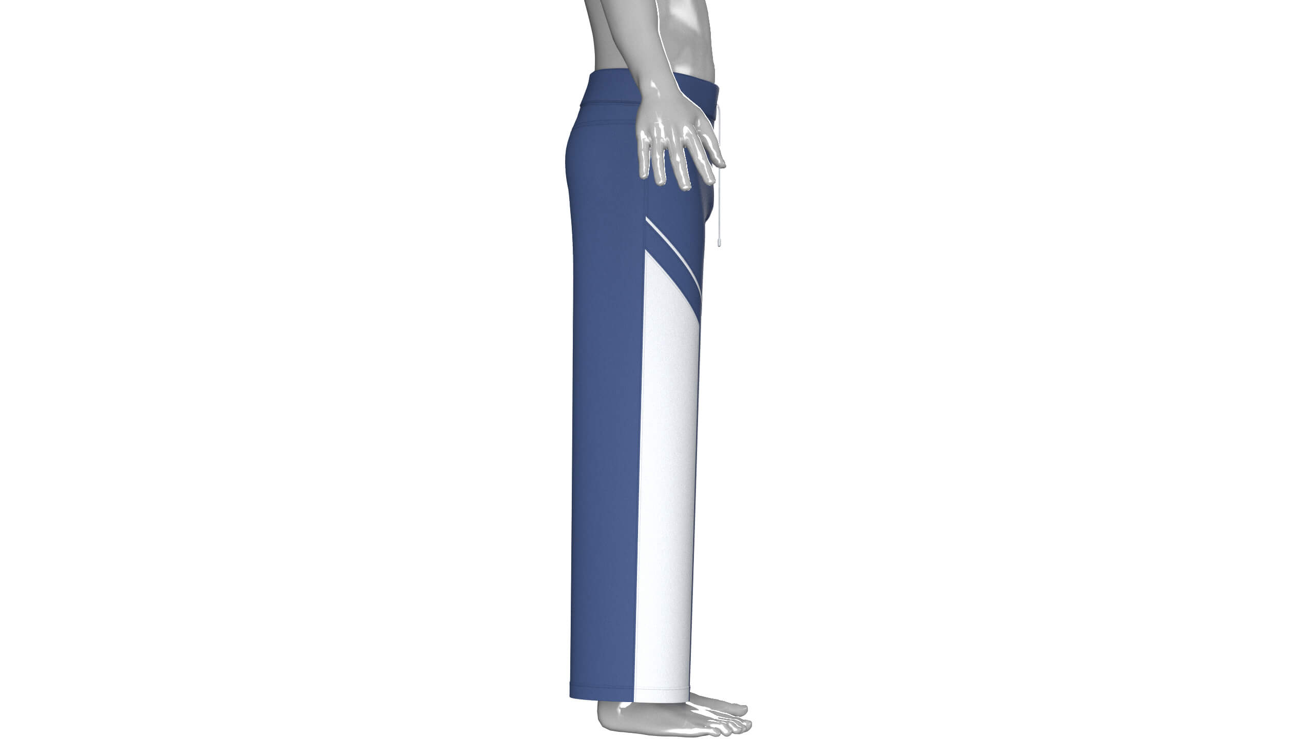 Men Colorblock Wide-Leg Sweatpants 3D Model
