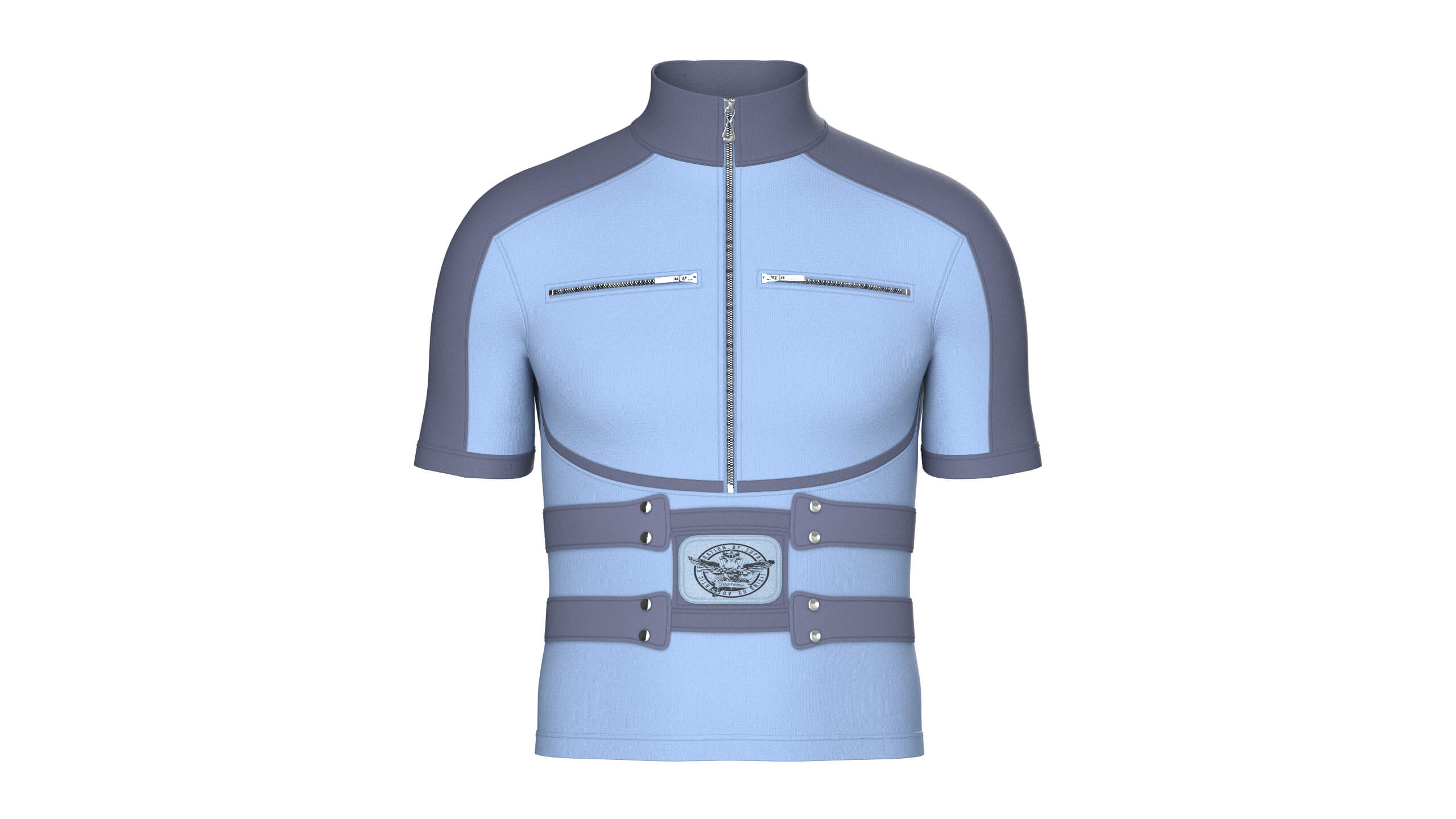 Men Cycling Jersey with Patch 3D Model