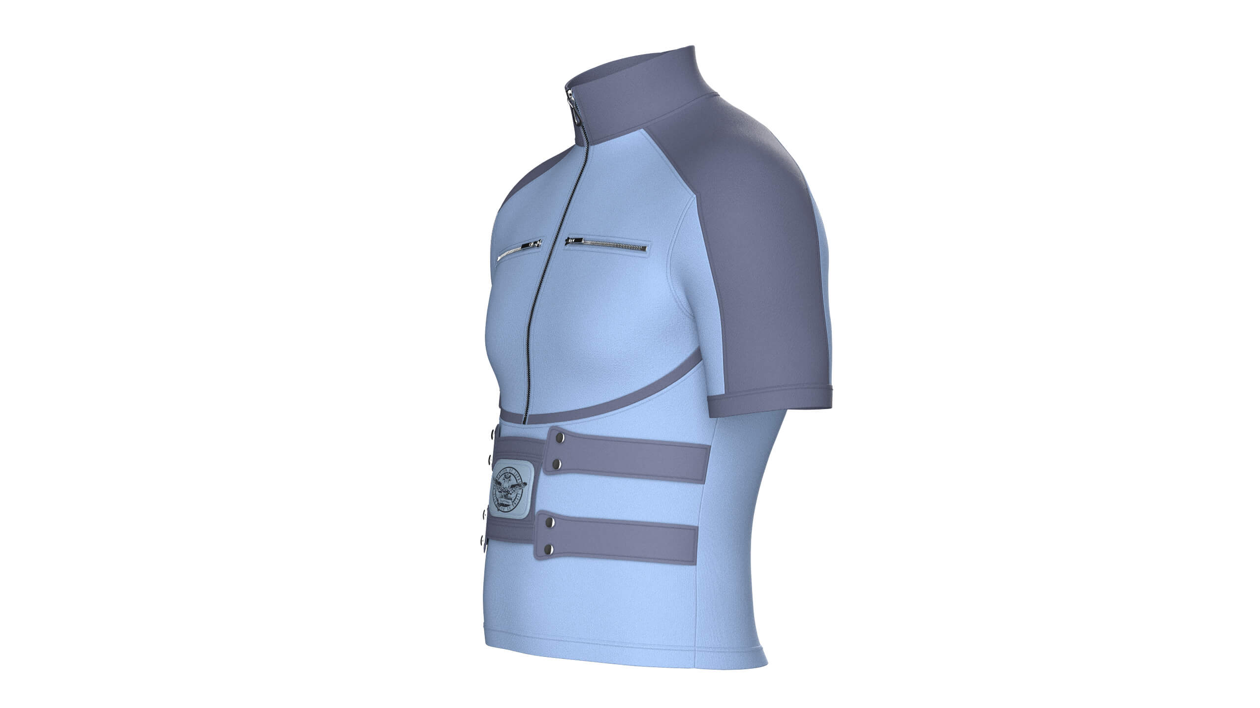 Men Cycling Jersey with Patch 3D Model
