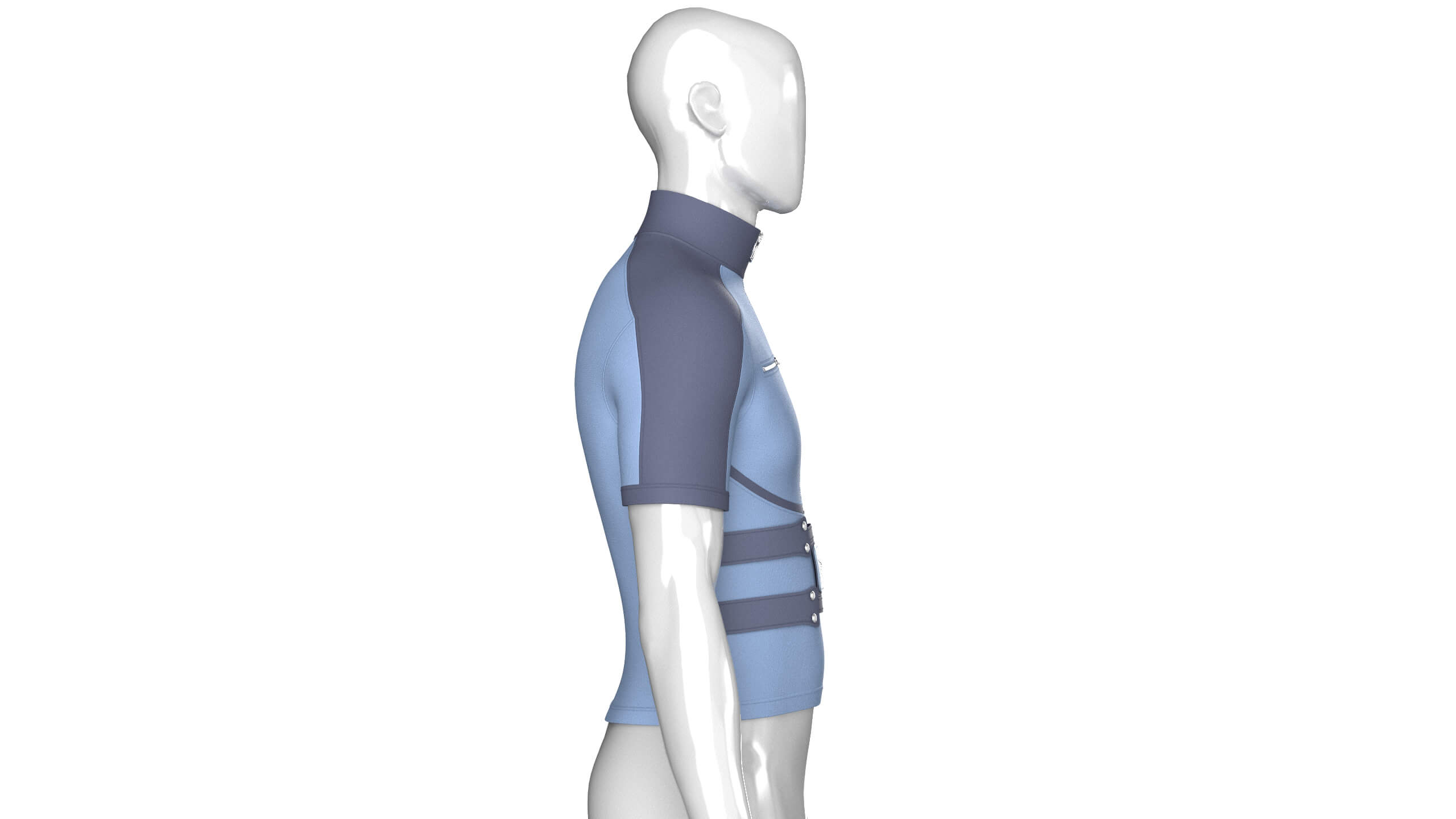 Men Cycling Jersey with Patch 3D Model