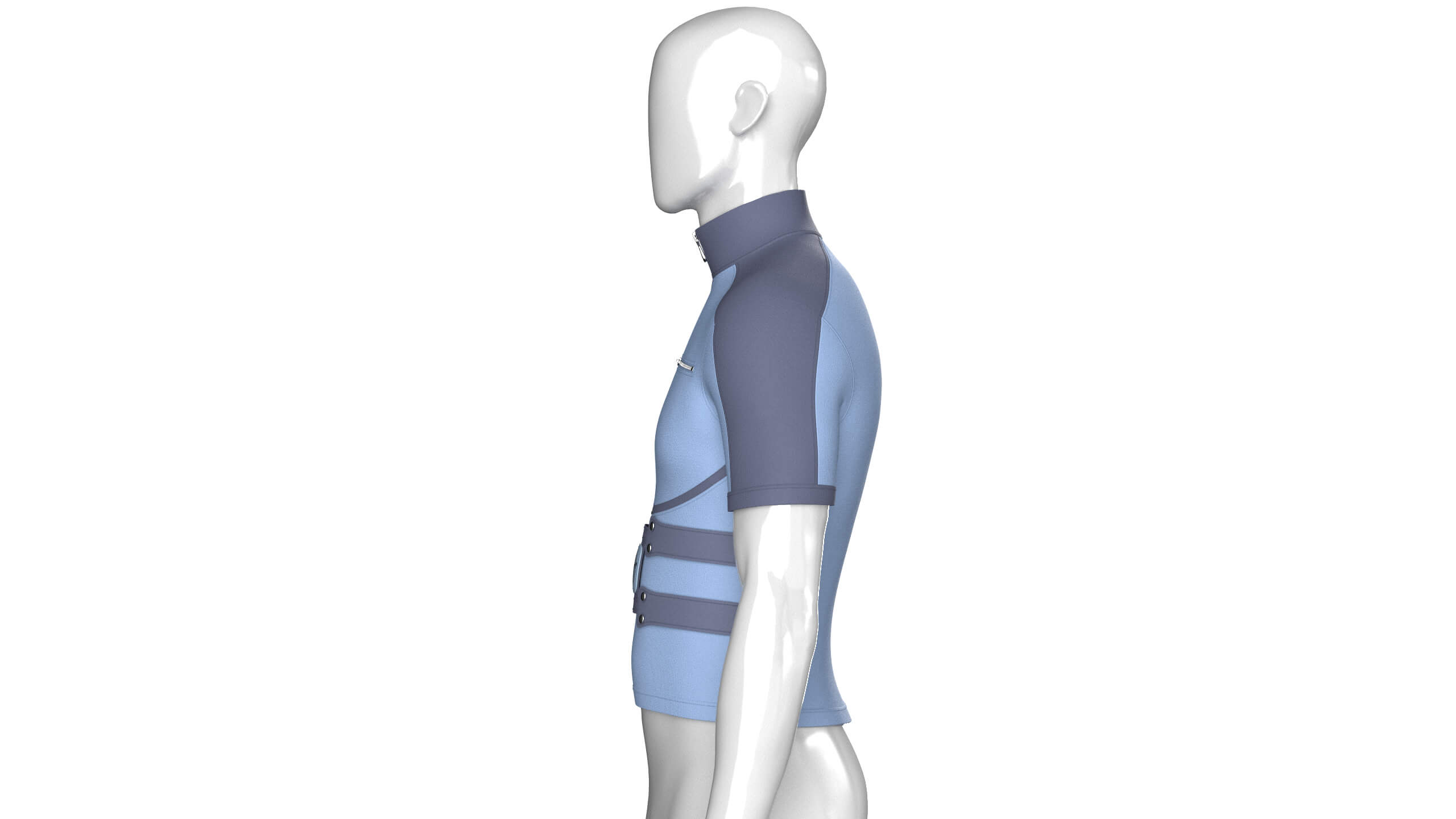 Men Cycling Jersey with Patch 3D Model