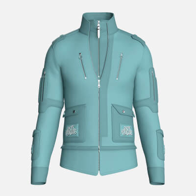 Men Full-Zip Tactical Jacket with Cargo Pocket