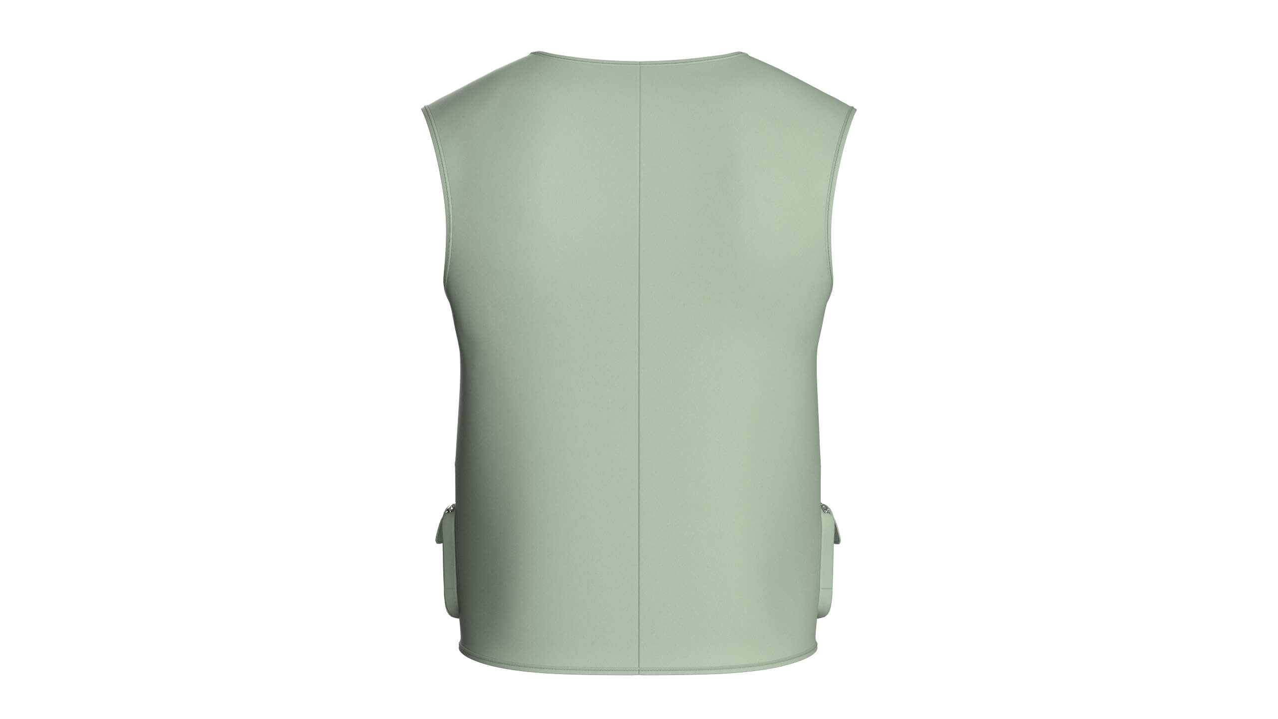 Men Full-Zip Tactical Utility Vest with Patch 3D Model