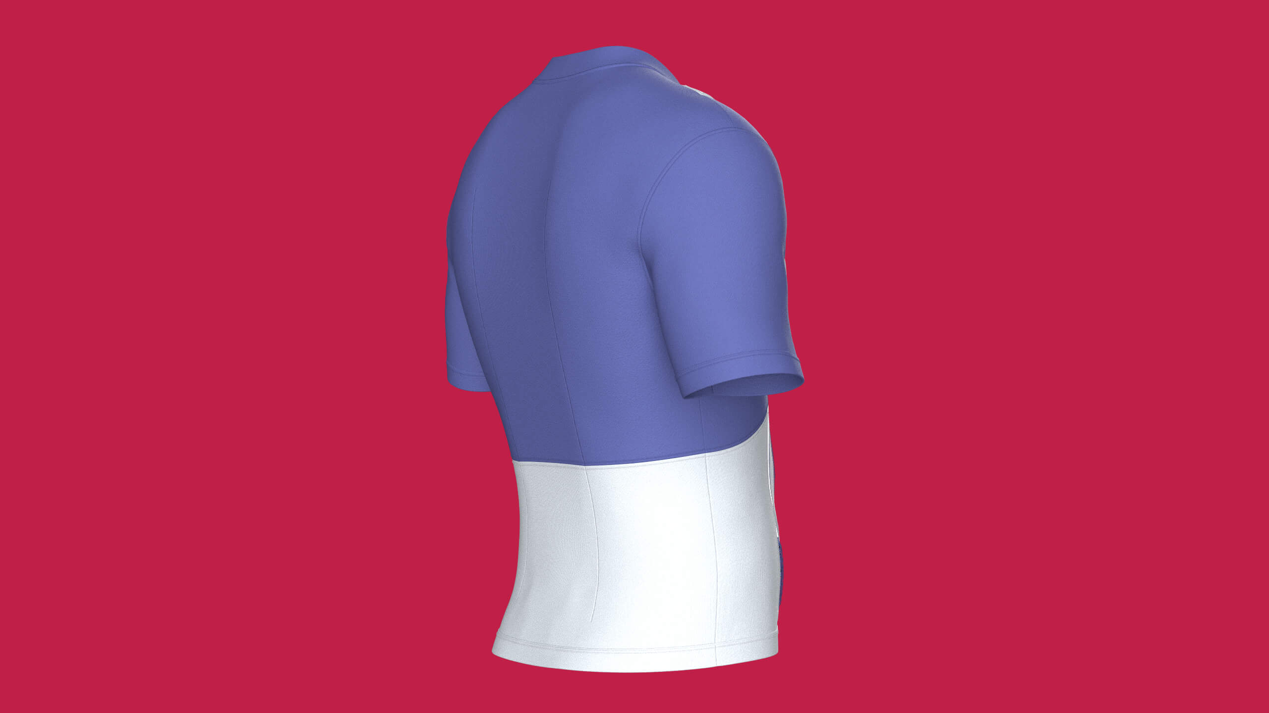 Men Half-Zip Cycling Jersey 3D Model