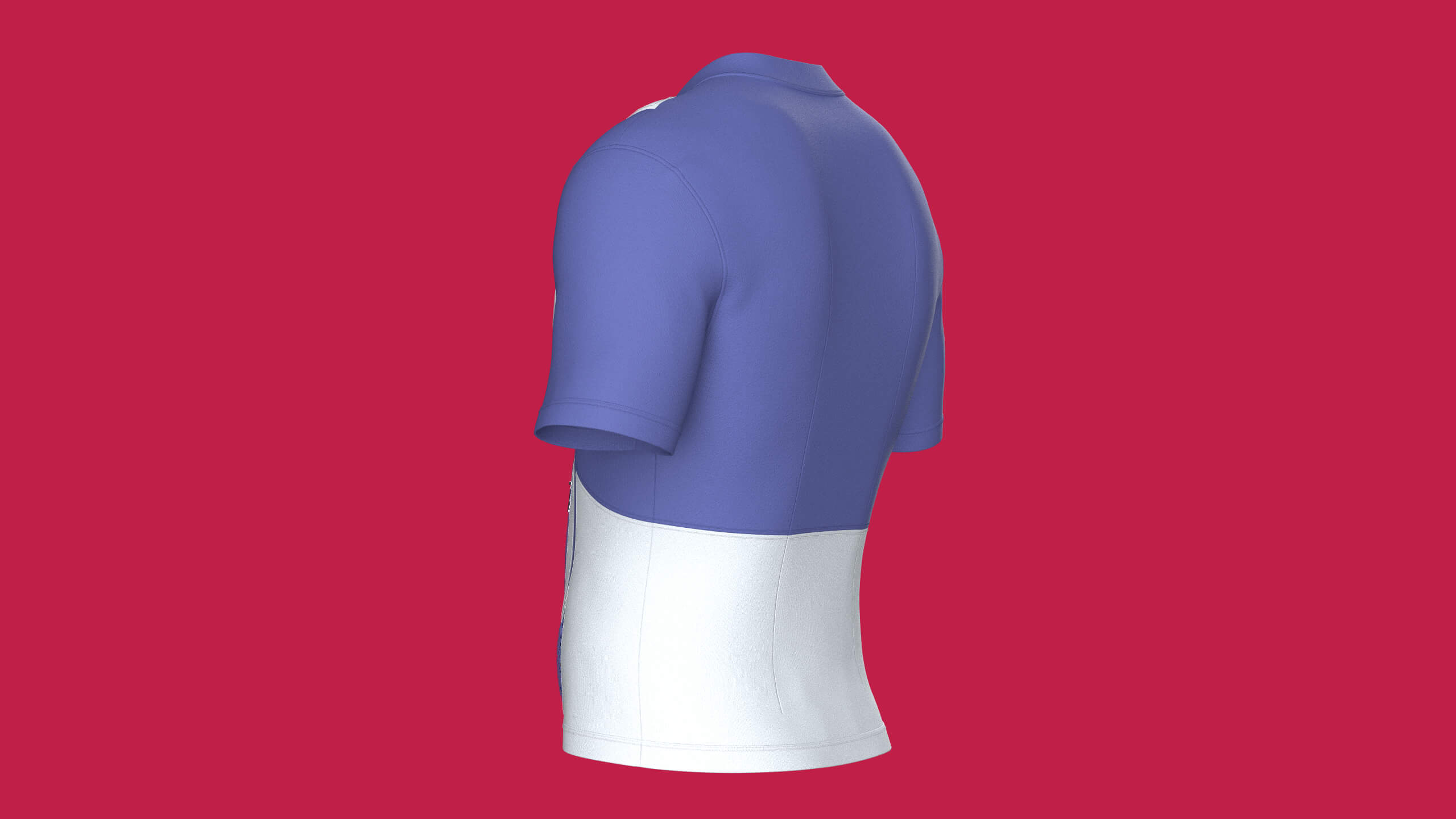 Men Half-Zip Cycling Jersey 3D Model