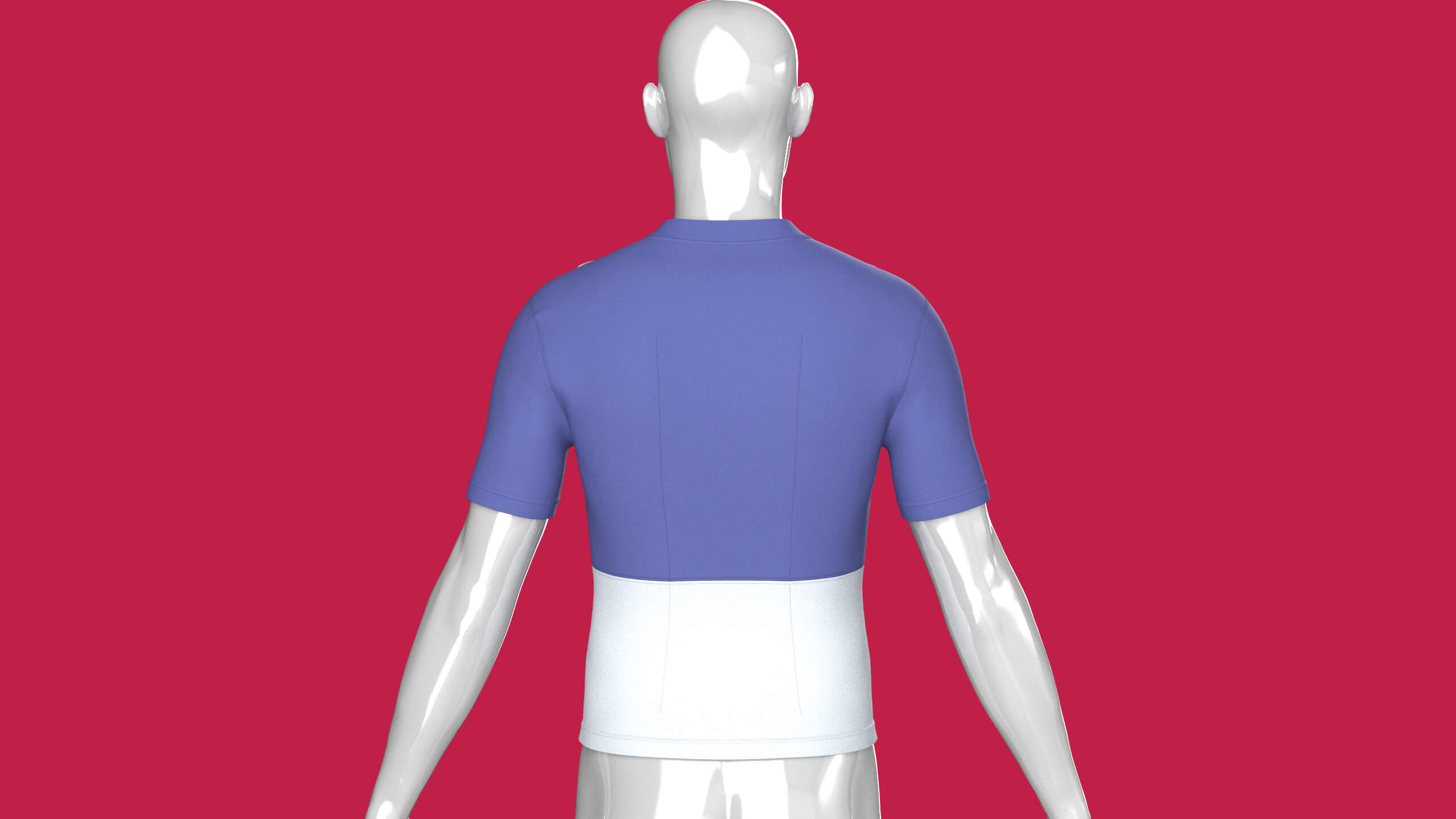 Men Half-Zip Cycling Jersey 3D Model