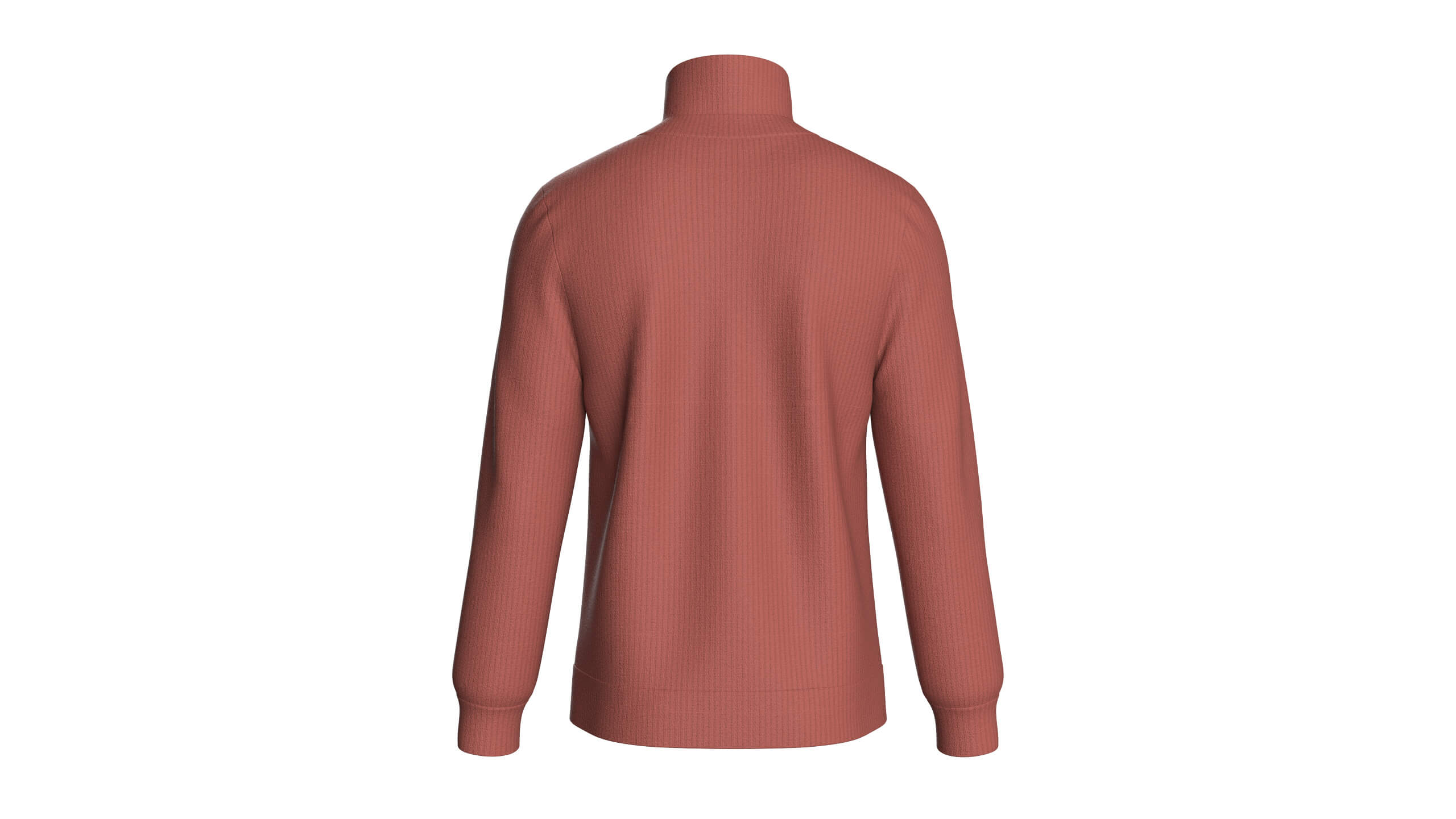 Men High Collar Buttoned Knit Jacket 3D Model