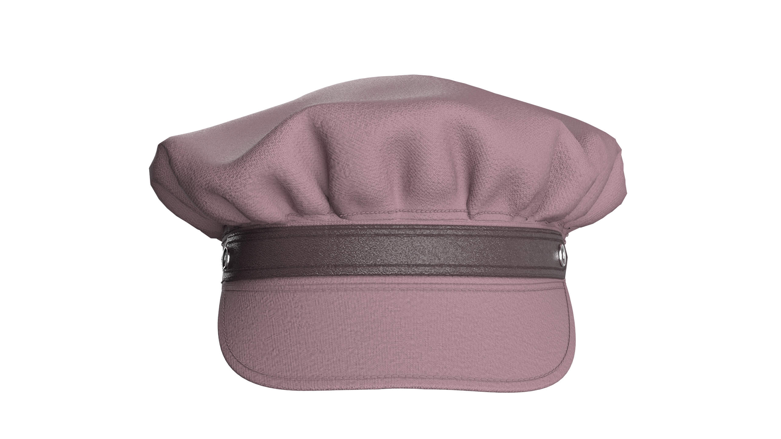 Men Newsboy Cap with Leather Strap 3D Model