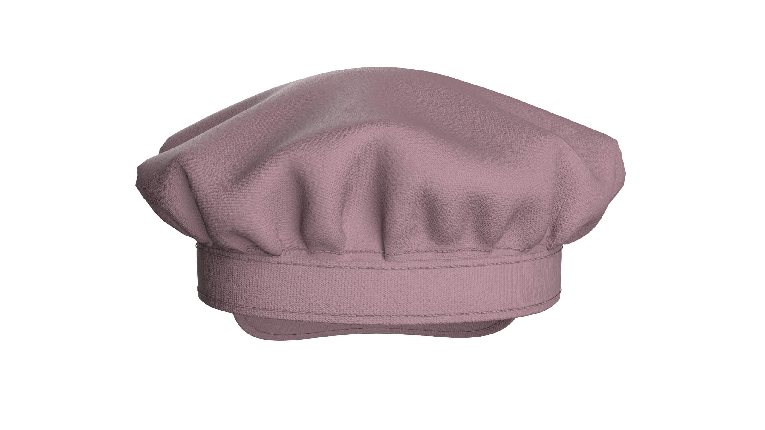 Men Newsboy Cap with Leather Strap 3D Model