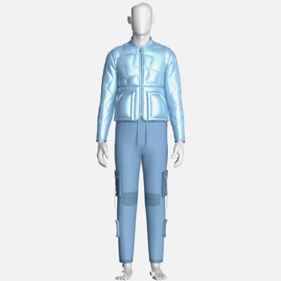 Men Puffer Jacket with Cargo Pant-Outfit V2