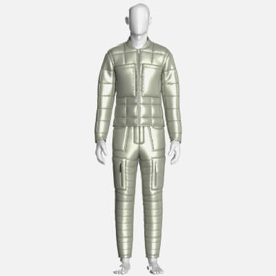 Men Puffer Jacket with Pant-Outfit V2