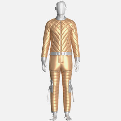 Men Puffer Jacket with Pant Outfit