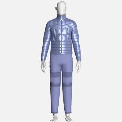 Men Puffer Jacket with Pocket Pant-Outfit V2