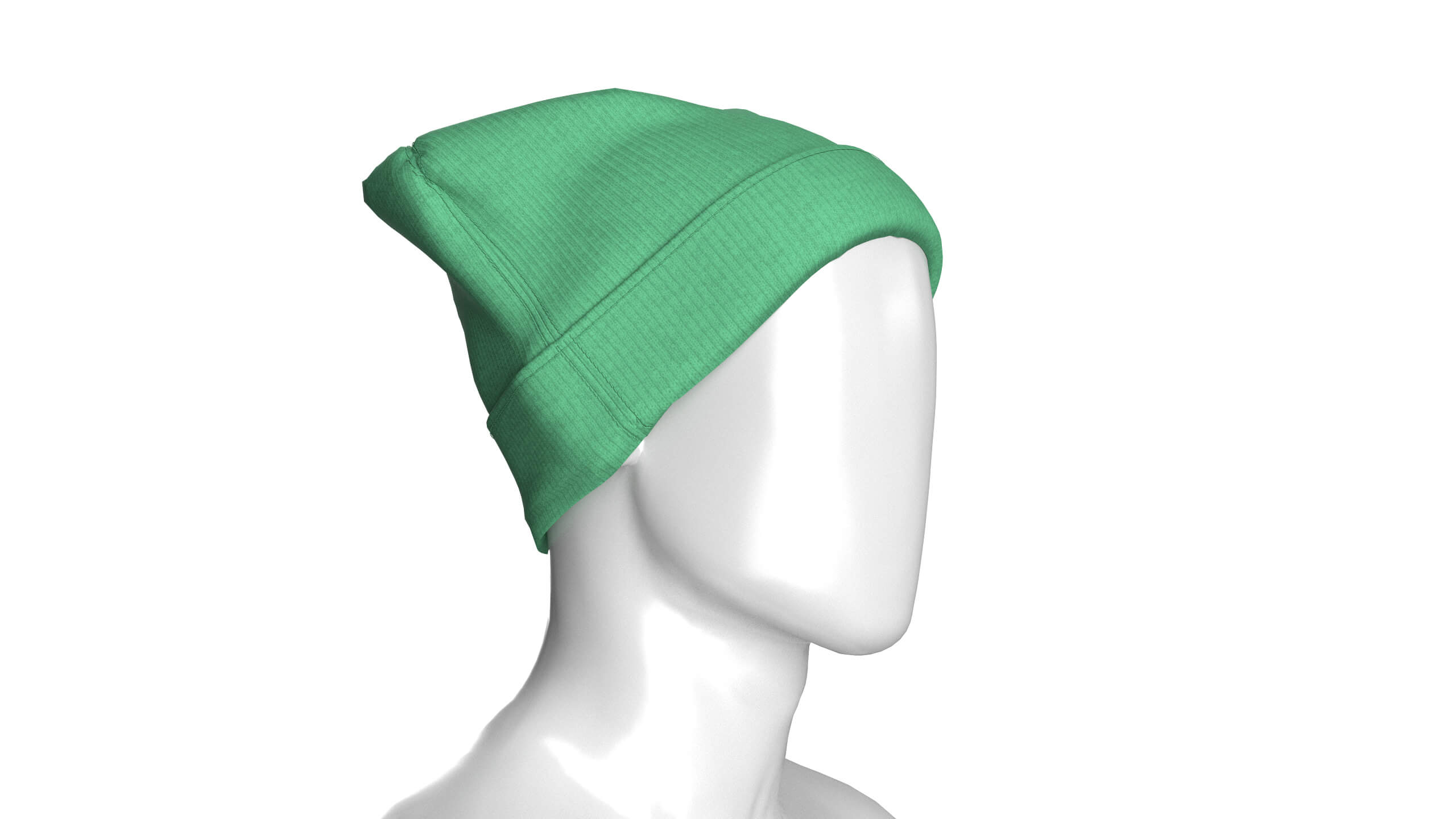 Men Ribbed Hat with Side Patch 3D Model