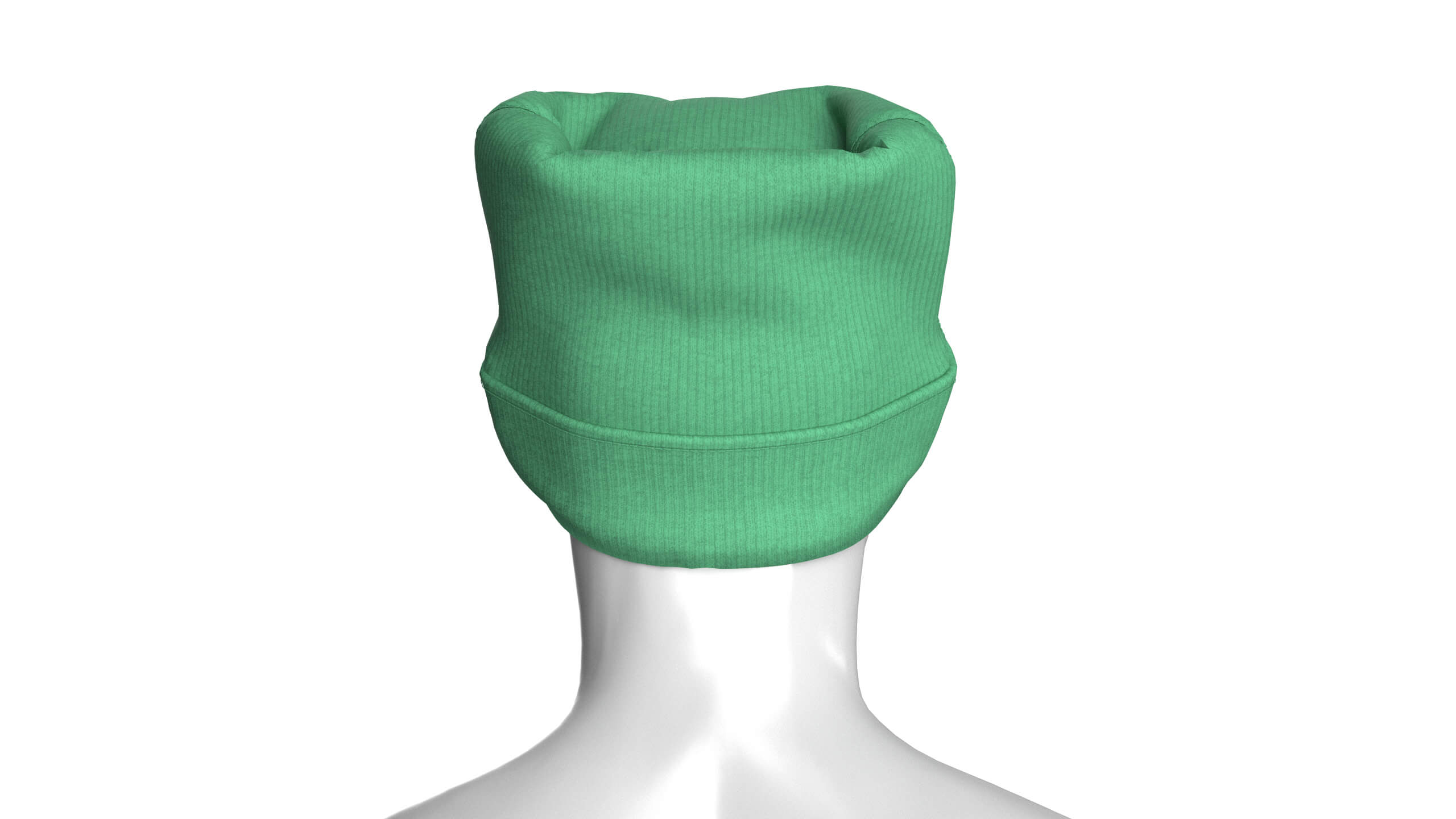 Men Ribbed Hat with Side Patch 3D Model