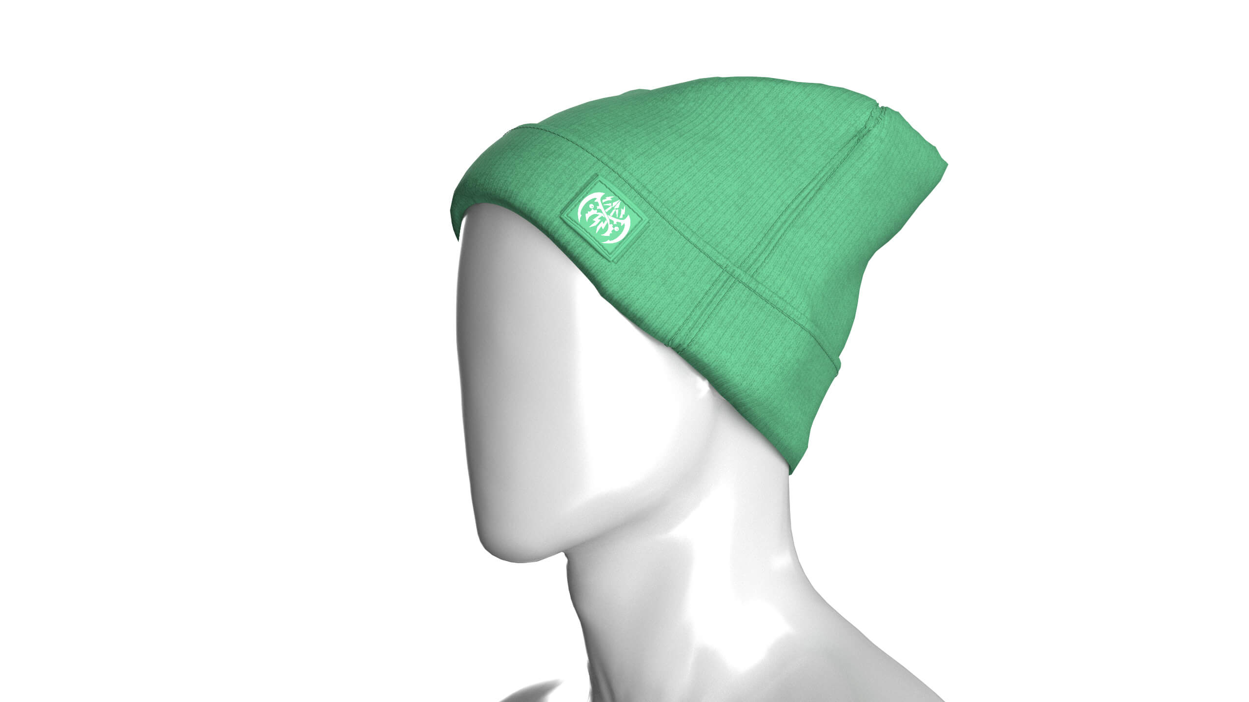 Men Ribbed Hat with Side Patch 3D Model