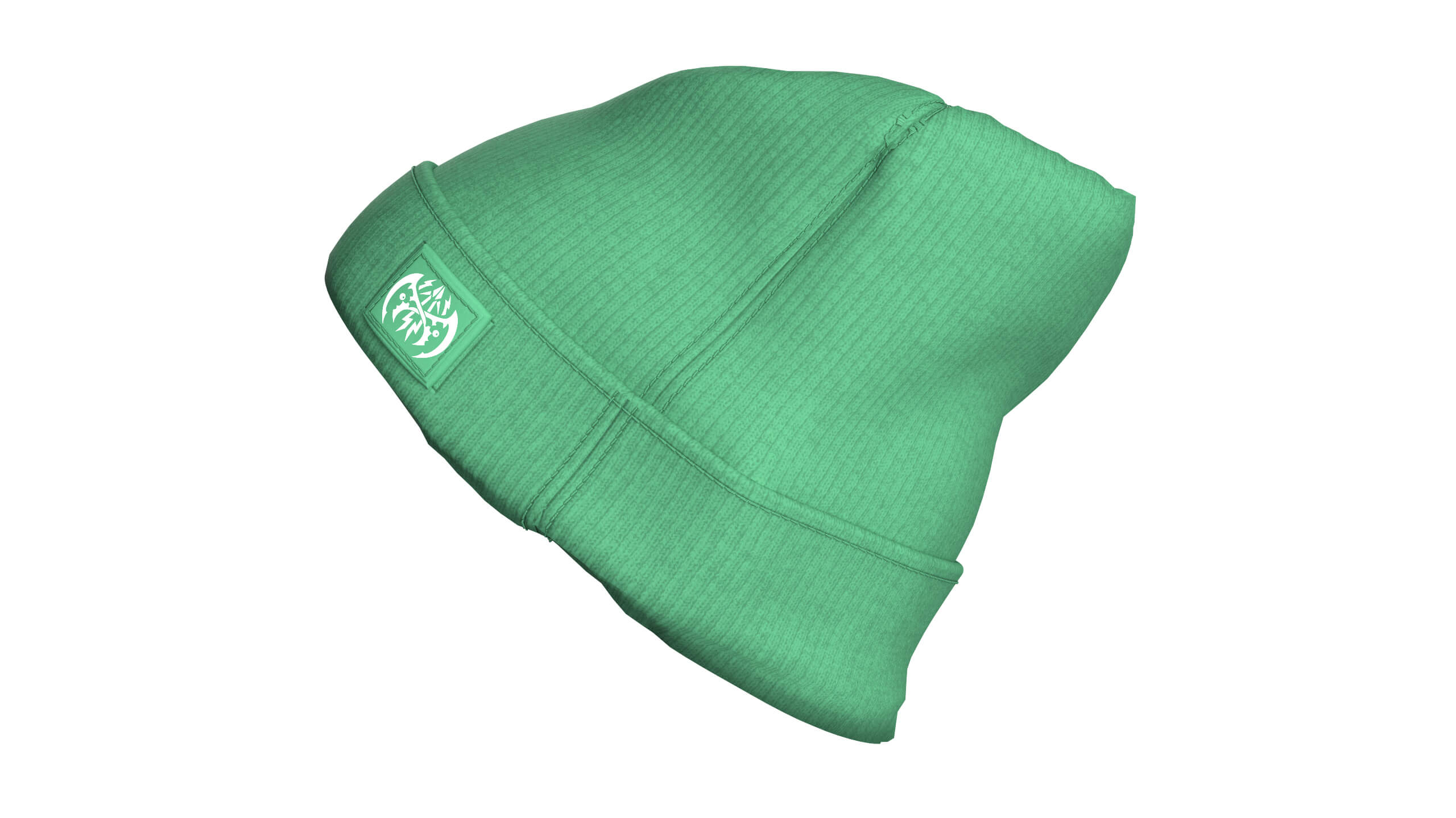 Men Ribbed Hat with Side Patch 3D Model