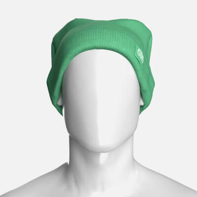 Men Ribbed Hat with Side Patch