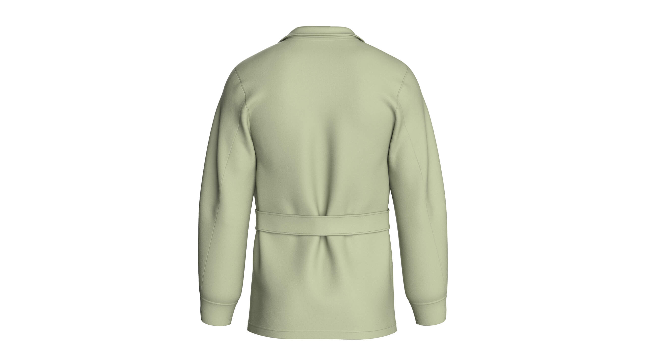 Mens Belted Blazer Jacket 3D Model