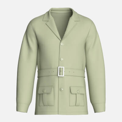 Men's Belted Blazer Jacket