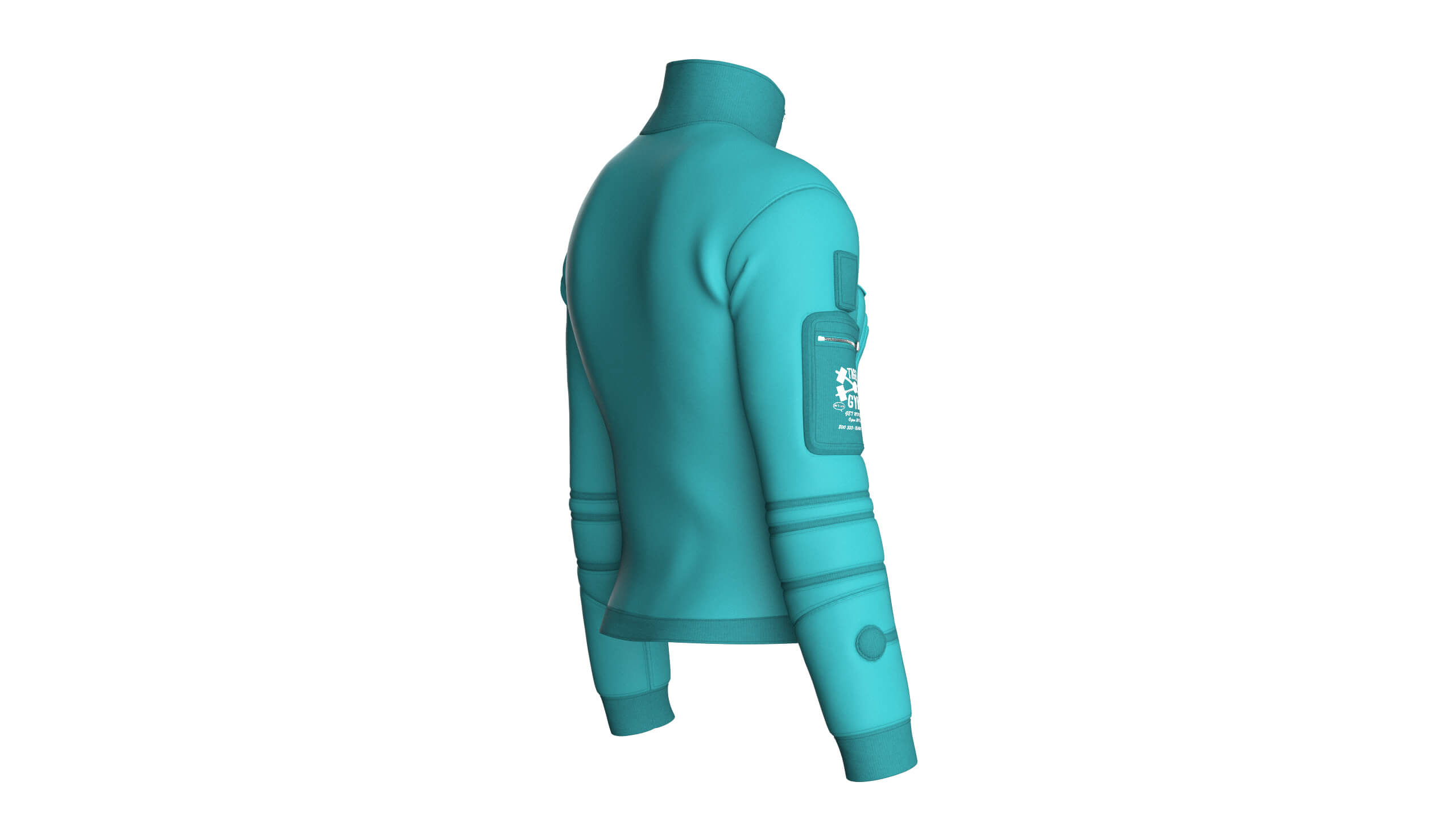 Men&039s Bomber Multi-Zip Pocket Utility Jacket 3D Model
