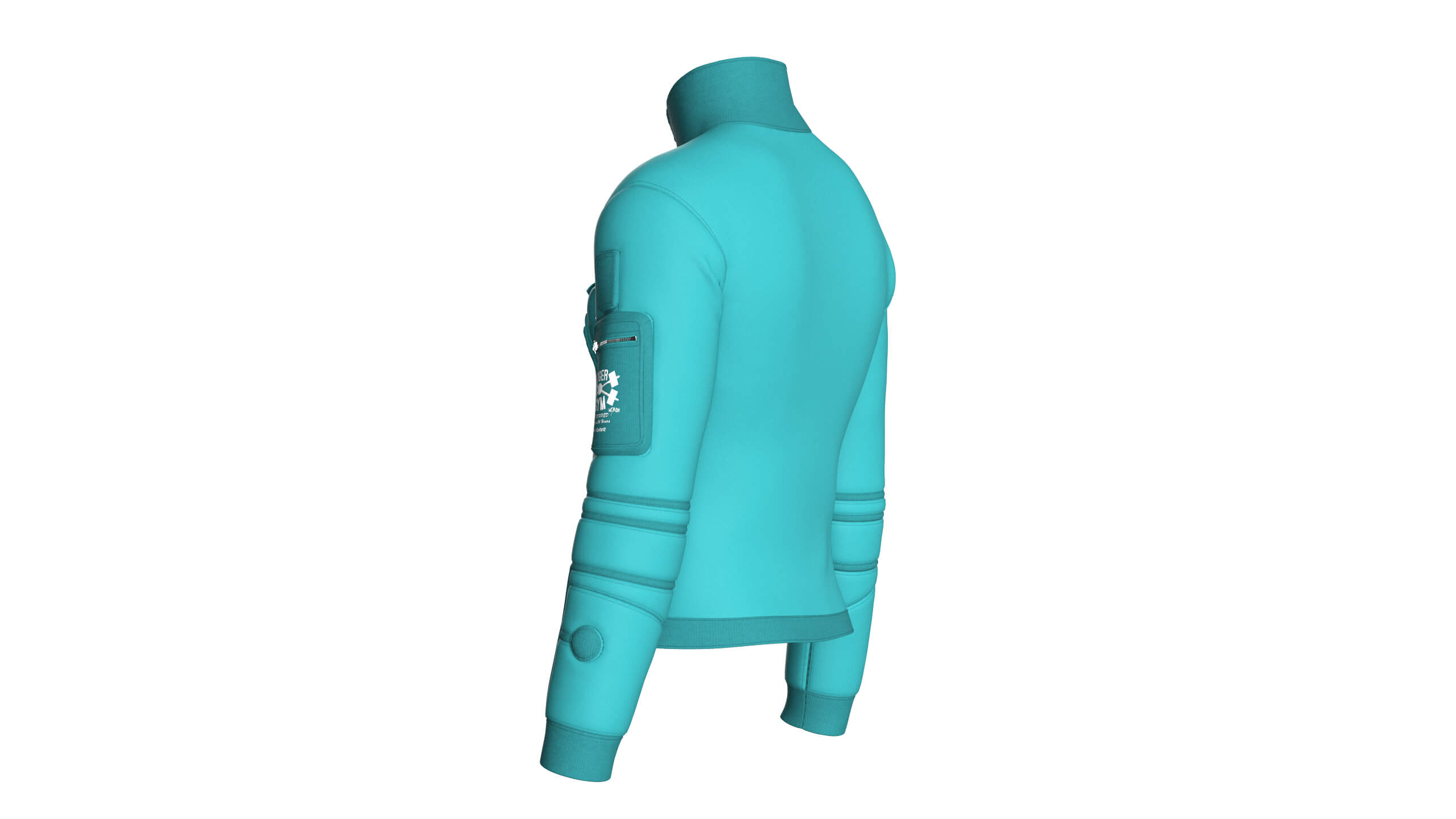 Men&039s Bomber Multi-Zip Pocket Utility Jacket 3D Model