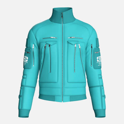 Men's Bomber Multi-Zip Pocket Utility Jacket