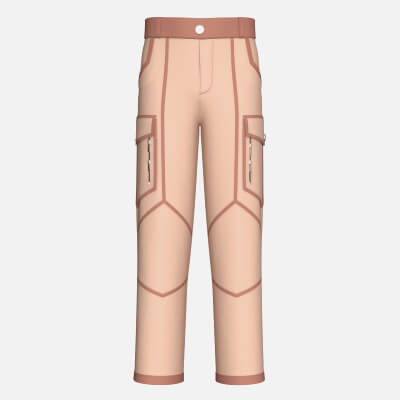 Men's Cargo Pants with Contrast Piping