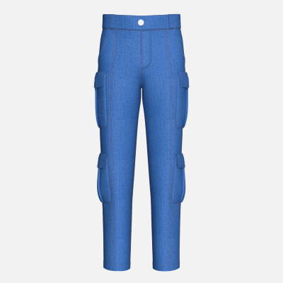 Men’s Cargo Pocket Denim Pants