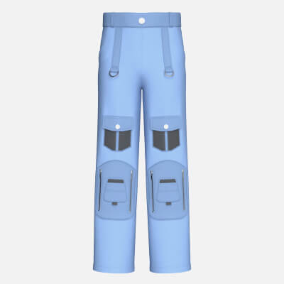 Men's Double Zip Utility Pocket Cargo Pants